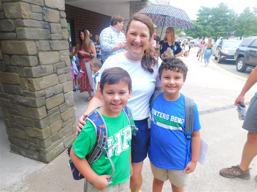 People smile on the first day of school